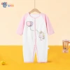 Newborn boneless hatching underwear, baby long-sleeved pure cotton crawling suits, spring and autumn baby one-piece suits, home wear and pajamas Specification image